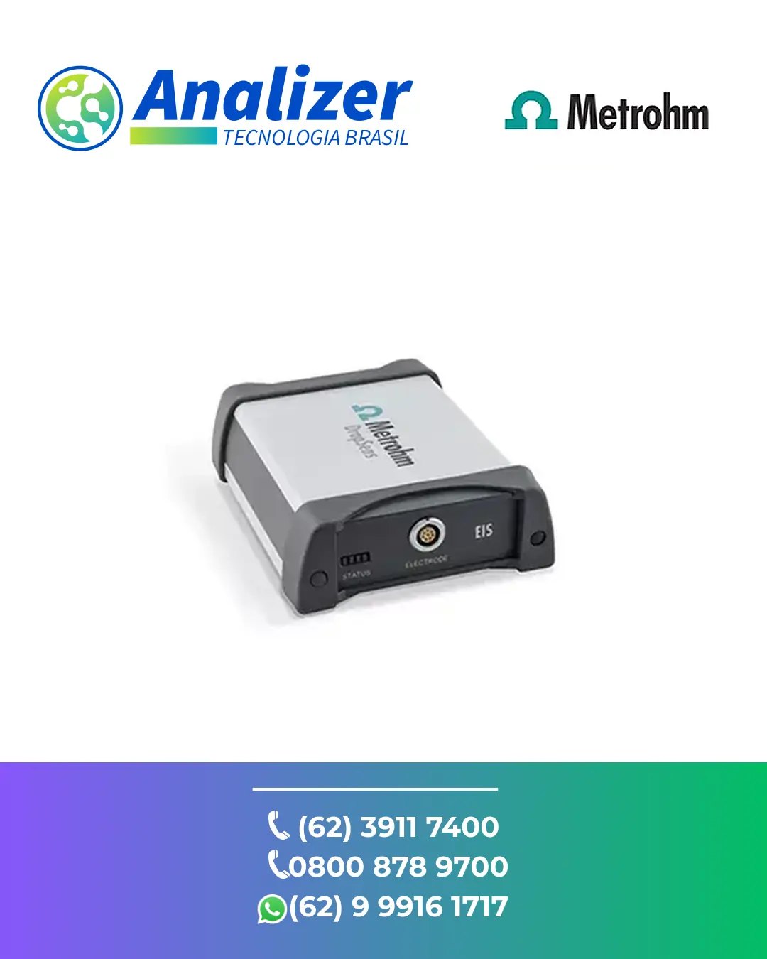 CORREÇÃO BIOPOTENCIOSTATO GALVANOSTATOS EIS DRP STAT I 400S METROHM BRASIL